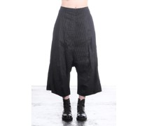 7/8 Sarouel Hose Nadelstreifen schwarz