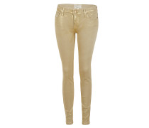 THE ANKLE SKINNY metallic gold