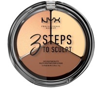 NYX Professional Makeup Gesichts Make-up Puder 3 Step To Sculpt Face Sculpting Palette Light