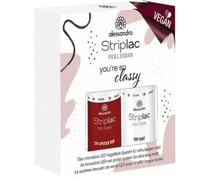 Alessandro Nägel Striplac Peel Or Soak Sets Classy Set - Vegan Striplac Shade Lipstick Red 5 ml + Striplac Top Coat 5 ml
