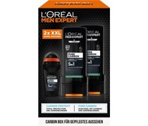 L’Oréal Paris Men Expert Collection Pure Carbon Carbon Box Carbon Protect Deodorant Roll-On 50 ml + Pure Carbon 5in1 Duschgel 2x400 ml