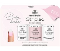 Alessandro Nägel Striplac Peel Or Soak Sets Babyboomer Kit Babyboomer 827 Top Coat 5 ml + Babyboomer 825 Rosé 5 ml + Babyboomer 826 White 5 ml + French Ombré Schwamm
