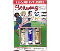 The Balm Augen Eyeliner & Mascara Schwing Trio Set Liquid Eyeliner Black 1,7 ml + Liquid Eyeliner Sapphire Blue 1,7 ml + Liquid Eyeliner 14K Gold 1,7 ml