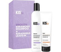 Kis Keratin Infusion System Haare Smooth Duo Set KeraMoist Shampoo 300 ml + KeraShield Leave-in 150 ml