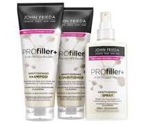 John Frieda Haarpflege Profiller Plus Geschenkset Spray für feines Haar 150ml + Shampoo 250ml + Conditioner 250ml