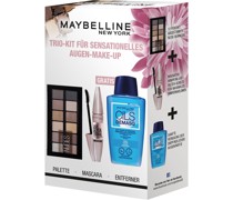 Augen Make-up Lidschatten Geschenkset The Nudes Palette 9;6 g + Augen-Make-up Entferner 150 ml Lash Sensational Voller-Wimpern-Fächer Mascara Very Black 9;5