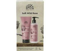 Urtekram Pflege Soft Wild Rose Geschenkset Body Wash 200 ml + Moisturizing Body Lotion 245 ml