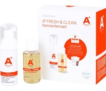 A4 Cosmetics Pflege Gesichtspflege Day & Night Seren Set Face Wash Mousse 50 ml + Facial Tonic Cleanser 50 ml + 3x Testmuster Enzyme Peeling Powder (je 1 g) + 1x Well Food Rezept + 1x A4 Face Yoga Broschüre