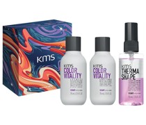 KMS Haare Colorvitality Geschenkset Colorvitality Shampoo 75 ml + Colorvitality Conditioner 75 ml + Thermashape Quick Blow Dry 75 ml