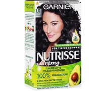 GARNIER Haarfarben Nutrisse Creme Dauerhafte Pflege-Haarfarbe 1 Tiefes Schwarz