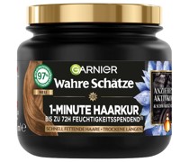 GARNIER Wahre Schätze Anziehende Aktivkohle & Schwarzkümmelöl Bis Zu 72h Feuchtigkeitsspendend1-Minuten Haarkur