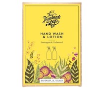 The Handmade Soap Collections Lemongrass & Cedarwood Handpflege Geschenkset Hand Wash 300 ml + Hand Lotion 300 ml