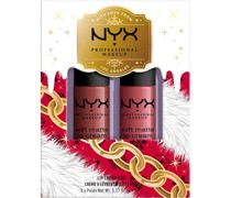 NYX Professional Makeup Lippen Make-up Lipgloss X-mas Soft Matte Lip Cream Duo 2 x Liquid Lipstick 8 ml Duo 02