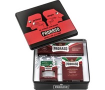 Proraso Herrenpflege Nourish Geschenkset Red Nourishing Pre-Shave Creme 100 ml + Red Nourishing Rasiercreme 150 ml + Red Nourishing After Shave Balsam 100 ml