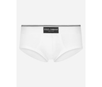 Slip Brando aus bi-elastischer Baumwolle mit Patch