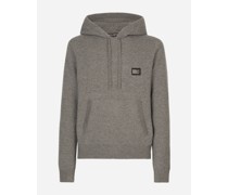Pullover mit Kapuze aus Wolle und Kaschmir