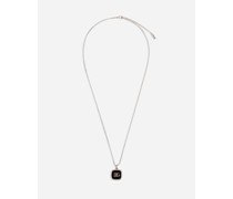 Necklace with enameled DG logo pendant