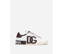 Sneaker Portofino aus Kalbsleder mit DG-Logo