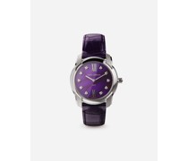 UHR DG7 AUS STAHL MIT SUGILITH UND DIAMANTEN