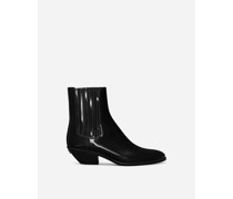 Texas-Stiefelette aus glänzendem Kalbsleder