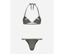Triangel-Bikini aus Laminat mit DG-Logo aus Metall