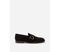 MOKASSIN AUS VELOURSLEDER MIT LOGO DG BAROCCO