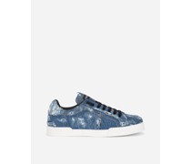 Sneaker Portofino aus Patchwork-Denim