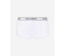 Jersey shorts with branded elastic
