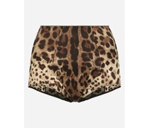 Panty aus satin leoprint