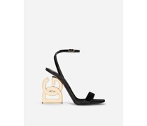Sandalette aus Lackleder mit Absatz DG pop
