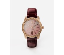 DG7 Gattopardo watch in red gold with pink mother of pearl