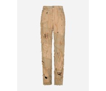 Jeans aus überfärbtem Stretchdenim