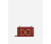 Phone bag DG Girls aus glattem kalbsleder