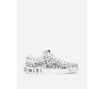 Sneaker Portofino aus Kalbsnappaleder mit Nieten