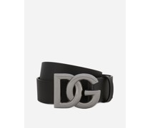 Gürtel aus Lux-Leder mit Schnalle mit verschlungenem DG-Logo