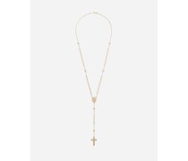 Tradition yellow gold rosary necklace