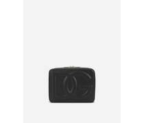 Mittelgroße Camera Bag aus Kalbsleder mit Logo
