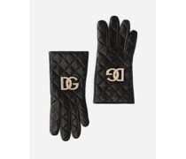 Quilted nappa leather gloves with DG logo