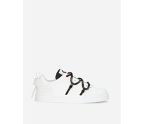 SNEAKER PORTOFINO AUS KALBSLEDER UND LACKLEDER