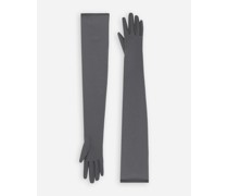 Lange Handschuhe aus Stretchjersey in Milano-Ripp