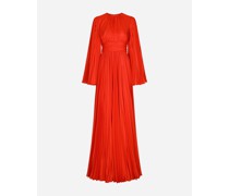 Langes Chiffonkleid