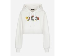 Cropped-Sweatshirt mit Blumenprint