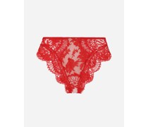 High-waisted lace briefs