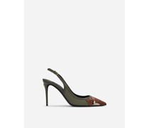 Slingback aus Camouflage-Patchwork