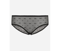 Slip aus Jacquard-Tüll