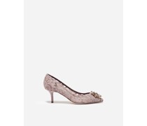 PUMPS AUS TAORMINA-SPITZE MIT KRISTALLEN