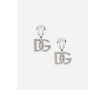 Ohrringe mit Strasssteinen und DG-Logo