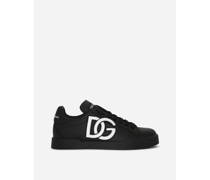 Sneaker Portofino aus Kalbsleder mit DG-Logo