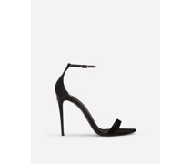 Sandalette aus glänzendem Kalbsleder