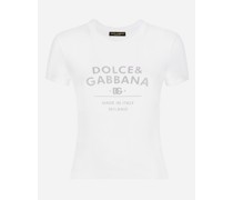 T-Shirt aus Jersey mit Schriftzug Dolce&Gabbana